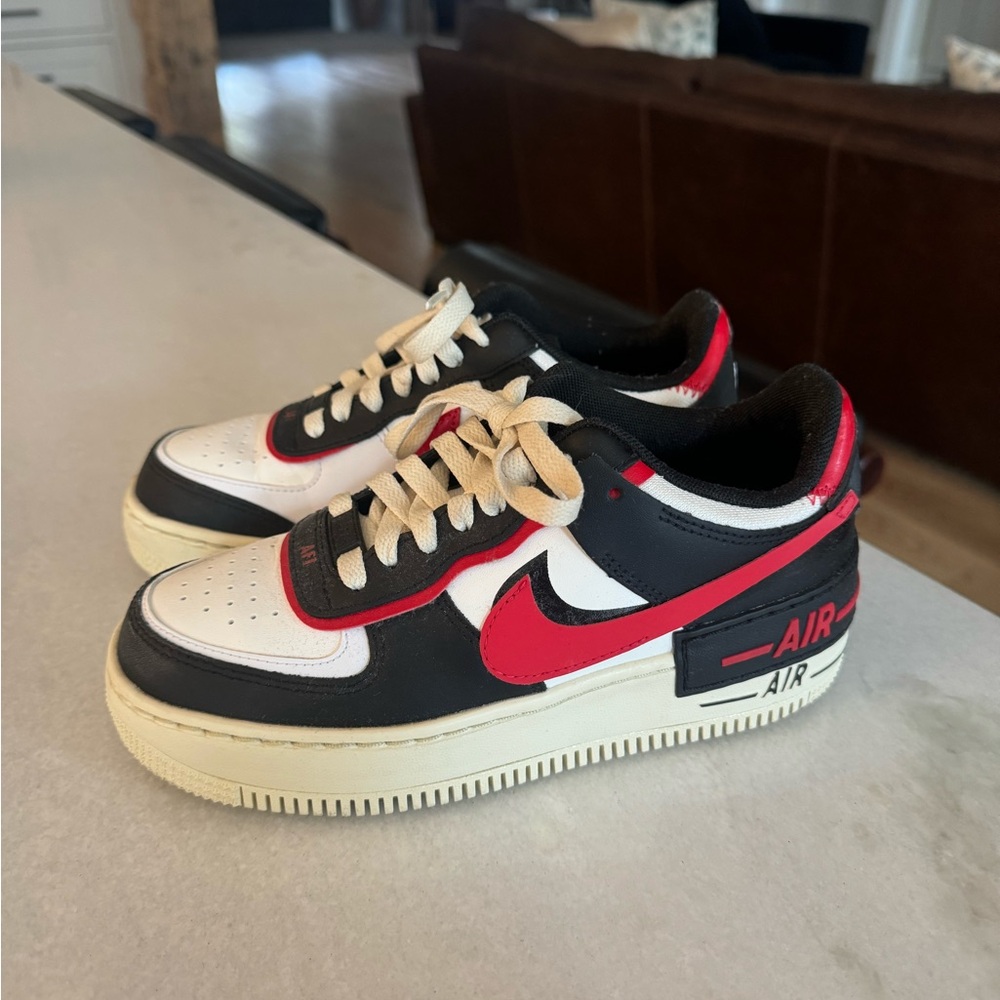 Nike womens Air Sneakers - Black, Red, and White